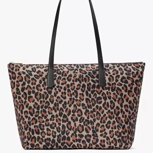 Kate Spade NWT KITT Leopard Print Tote Bag Set - XL - Picture 9 of 12